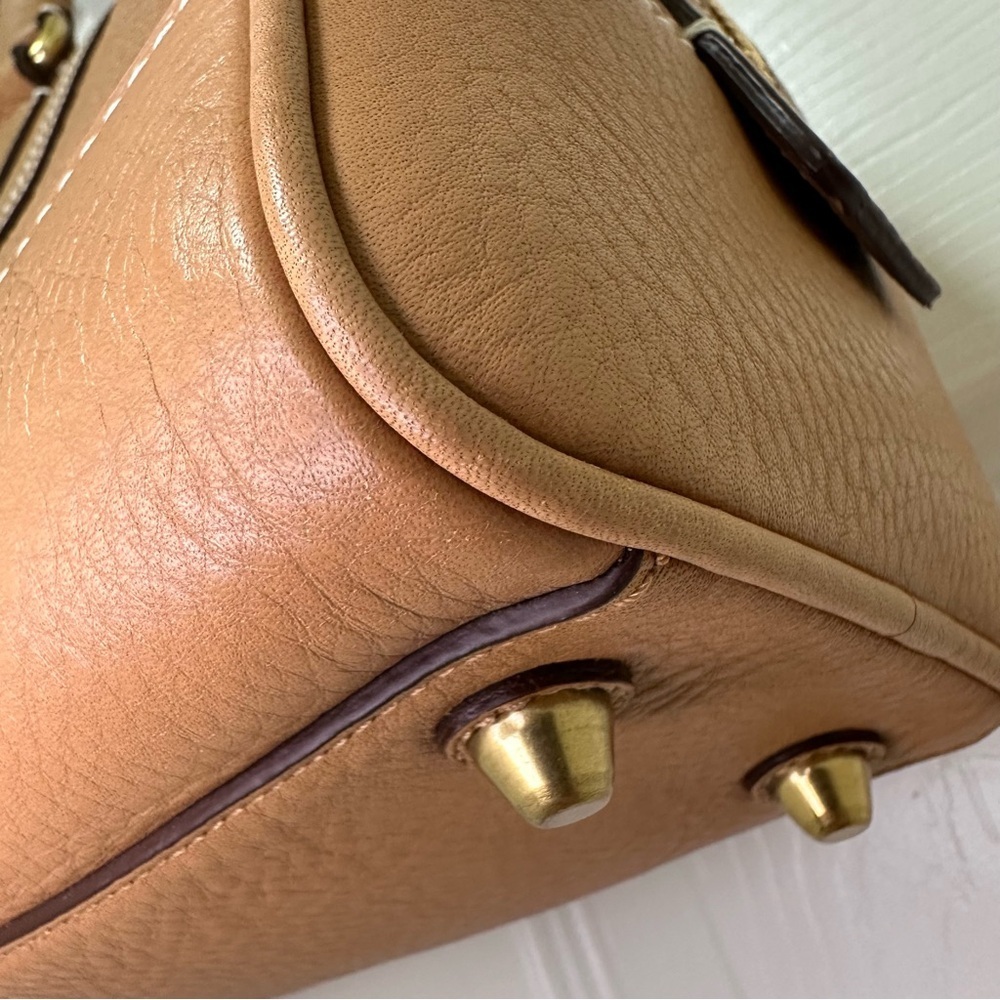 NEW Vintage Coach Hamilton Medium Satchel in Pebbled Caramel Leather - Picture 7 of 14